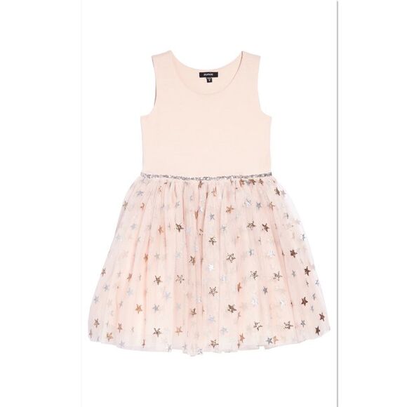 Zunie Glitter Star Ponte & Tulle Dress (H13) - Picture 1 of 6